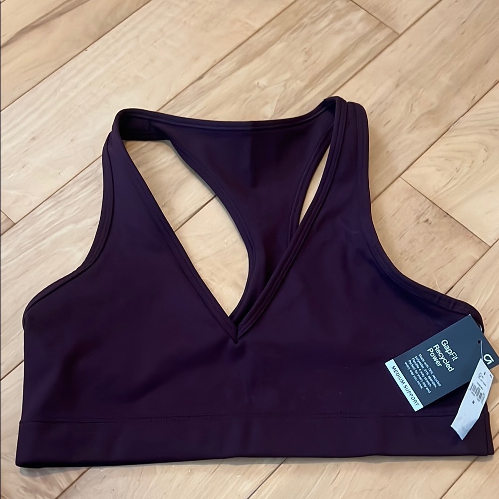 GAP Purple Racerback Sports Bra Women’s M NWT